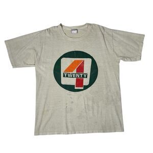 Vintage 90s 420 Tee Size L Thrashed 7-Eleven Parody Grunge All Sports Events